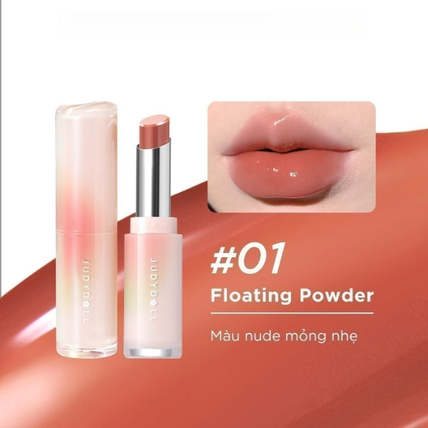 Son Màu Có Dưỡng Judydoll Watery Glow Lipstick - Son Thỏi Bóng Mướt, Lên Màu Chuẩn, Dưỡng Ẩm Môi